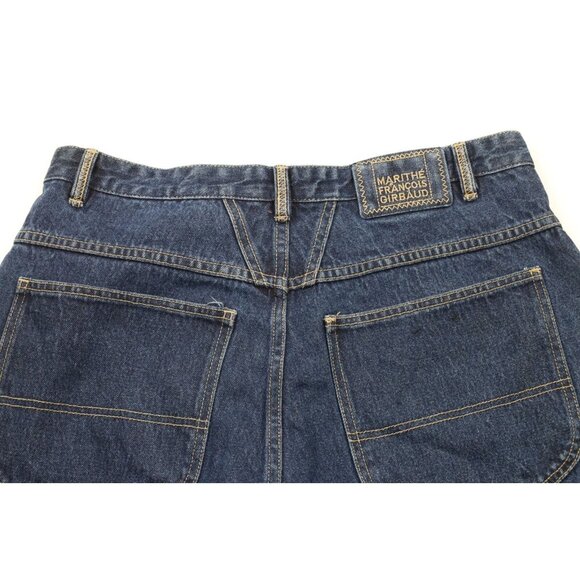 Vintage 90s Marithe Francois Girbaud Mens 34 Distressed Baggy Fit Denim Shorts - Picture 11 of 14